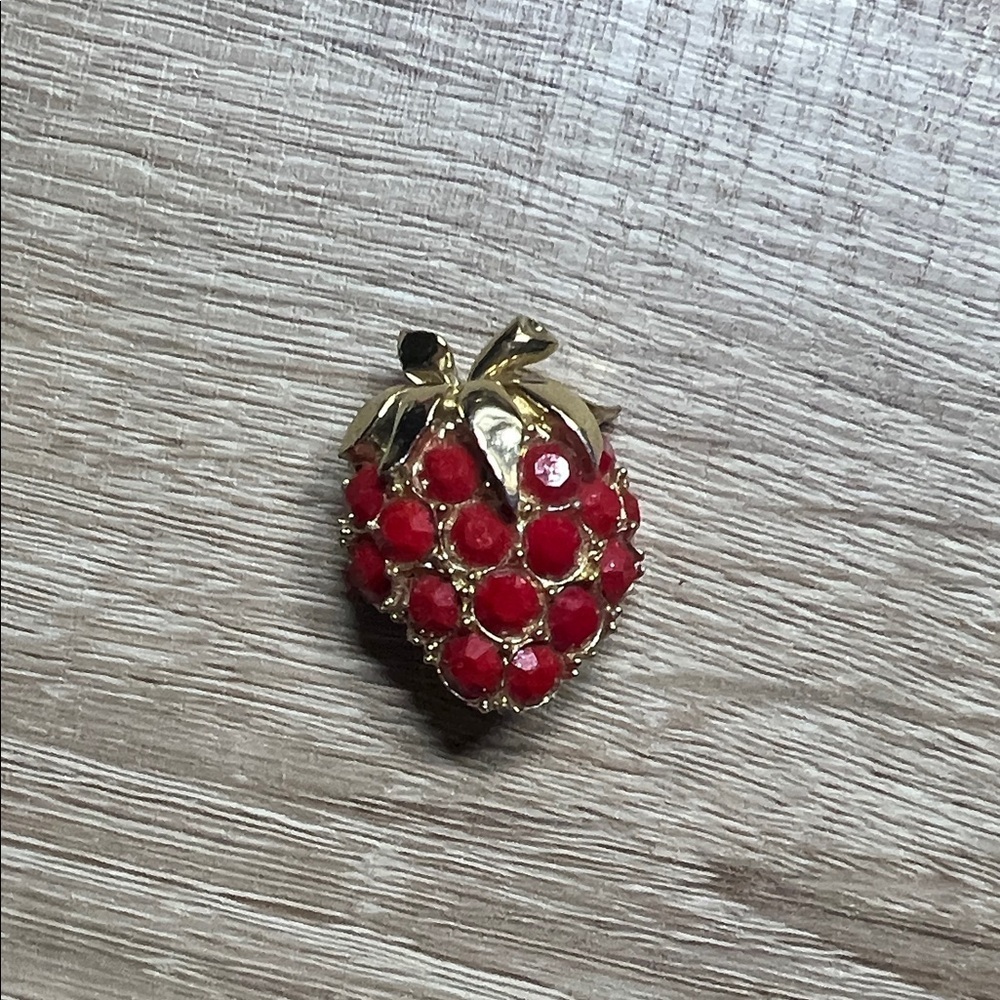 Vintage Strawberry Brooch